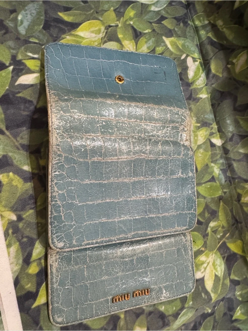 Miu Miu compact croc